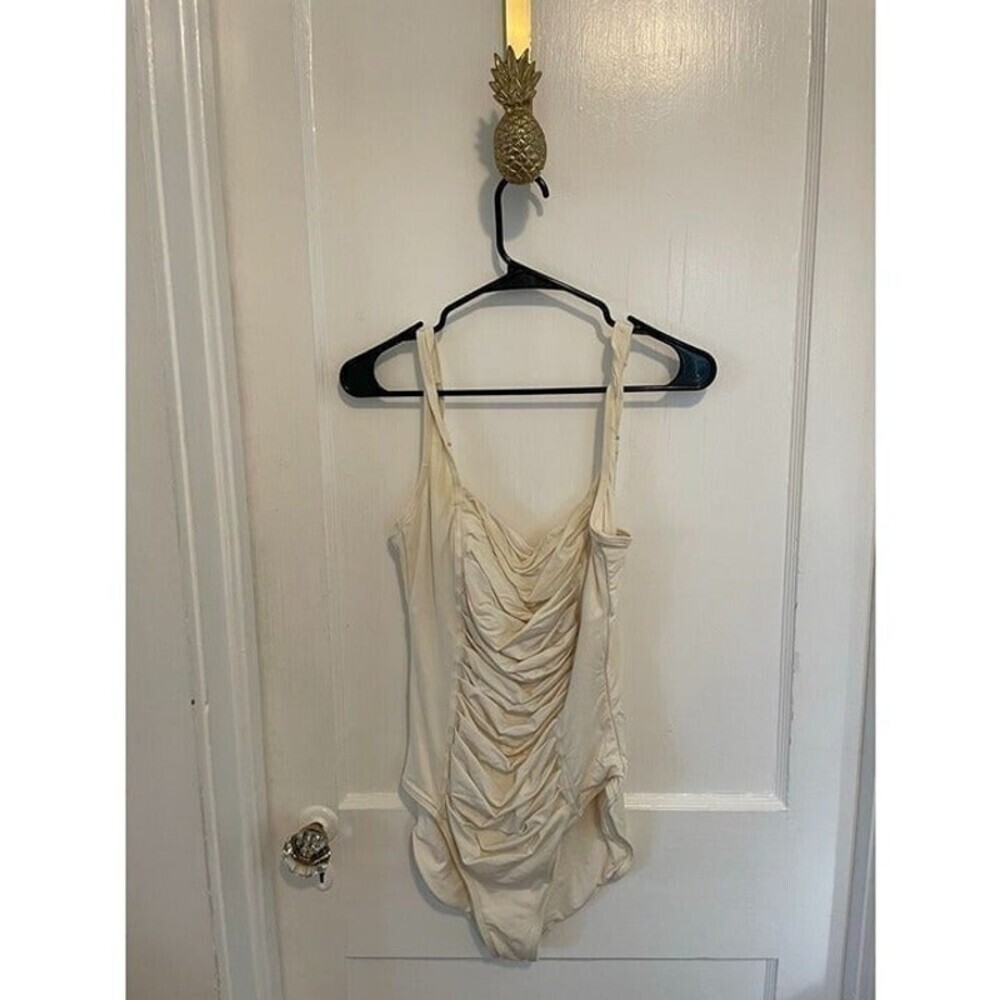 Calvin Klein Women's Size 10 Cream One Piece Bathing Suit
